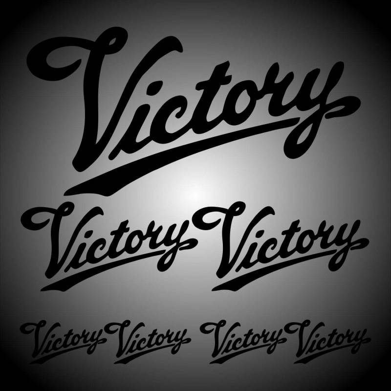 myrockshirt Victory Sponsorset ca. 30cm Aufkleber für Motorrad Bike Roller Mofa Sticker Decal Tuningaufkleber von myrockshirt