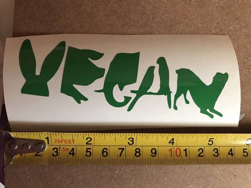 myrockshirt vegan Veganer Aufkleber Sticker Autoaufkleber Wandtattoo von myrockshirt