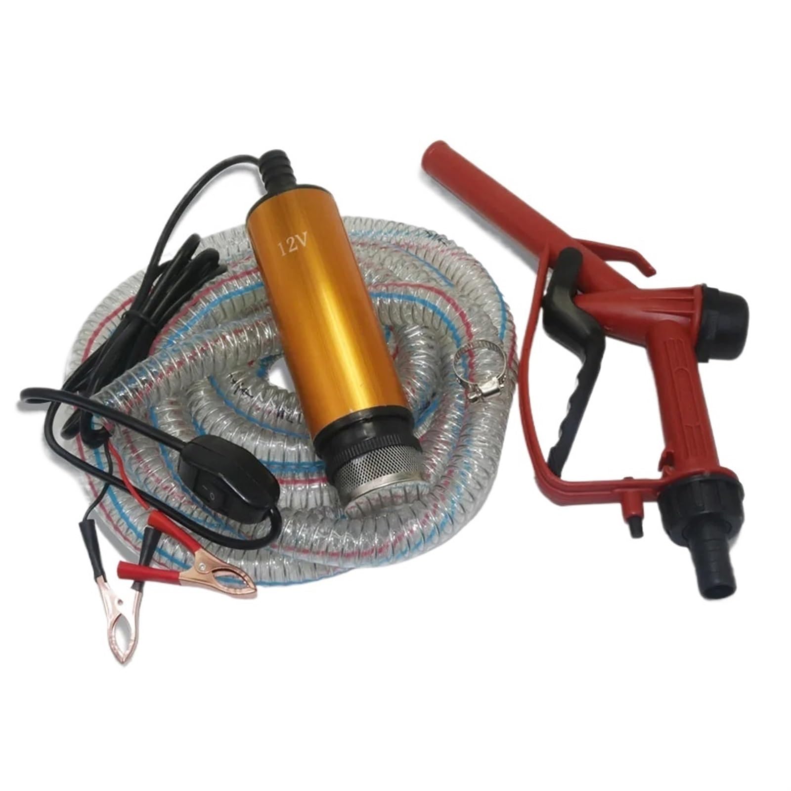 Tragbarer Kleiner 12 V Elektrischer Gleichstrom-Kraftstoffspender, 24 V Elektrische Ölpumpe, Kfz-Pumpe, Ölpumpe, Feuerzeug (Size : Oil Gun 1 Pc) von myziji