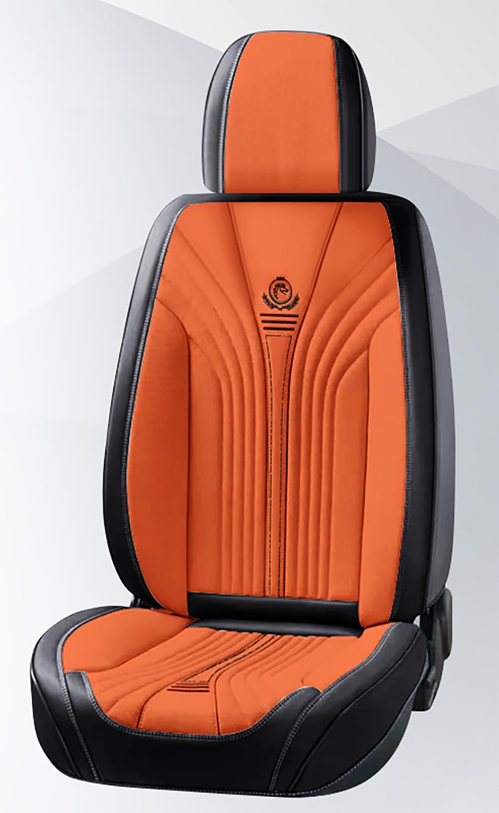 nenyan Autositzbezüge Komplett Set Universal in Premium Design | Schonbezüge für die Vordersitze & Rückbank | Auto Sitzbezüge Airbag Geeignet | Wasserdicht Sitzbezug - Schwarz Orange von nenyan