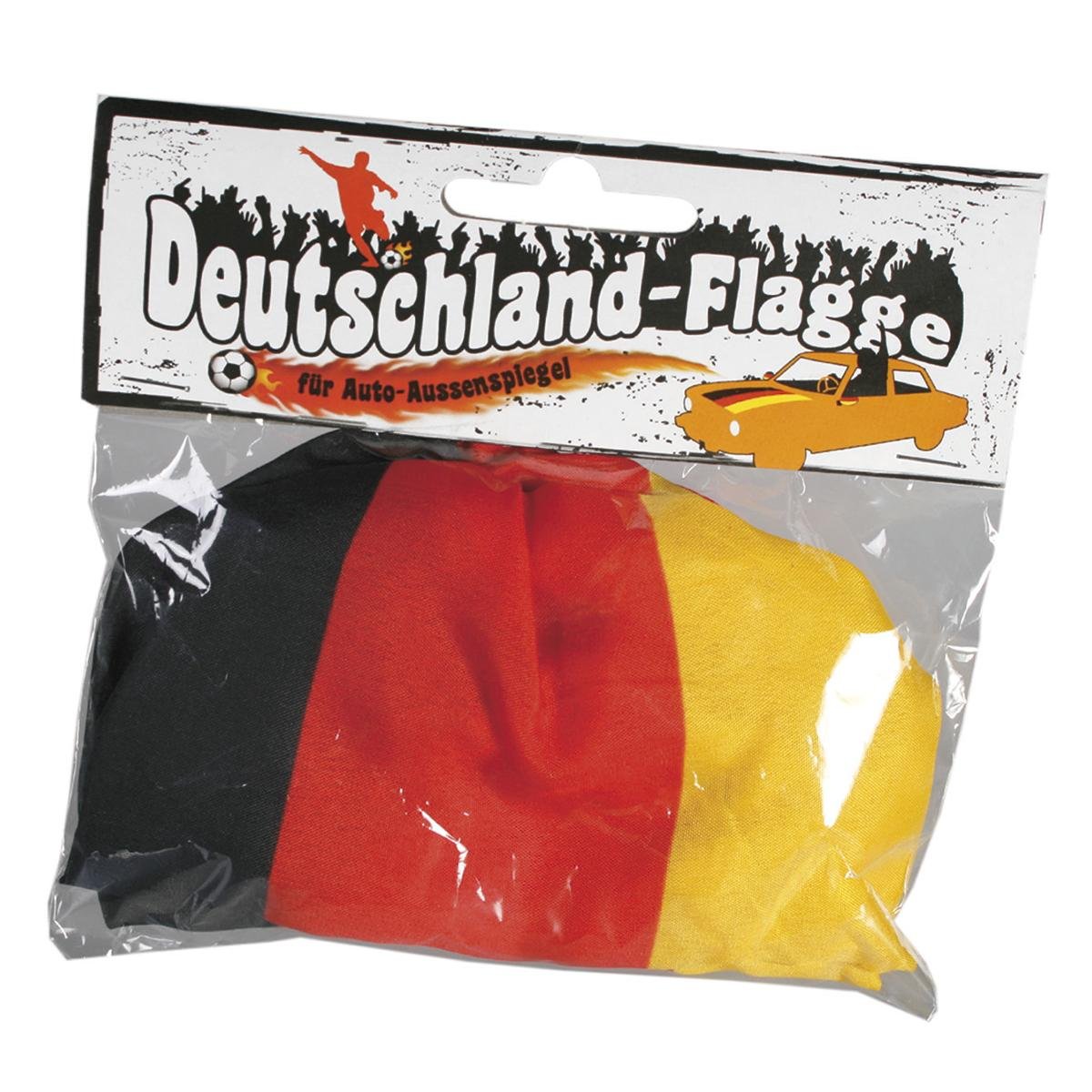 DEUTSCHLAND - Flagge für Auto - Aussenspiegel , Autospiegelfahne , WM , EM , 2 Stück in einem Set , Universal von nicolawo