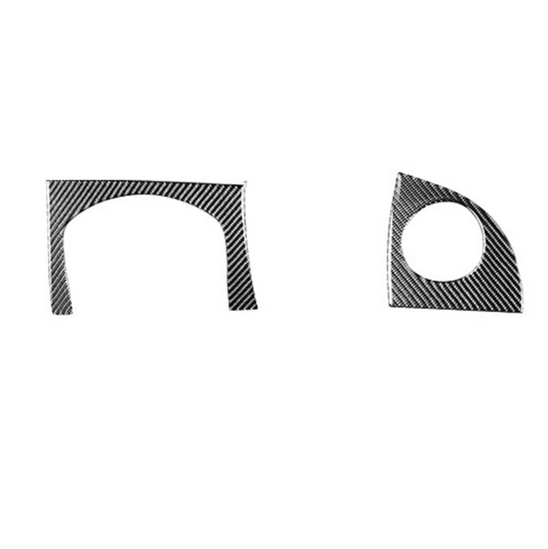 ningqonggongshi Auto Innenraum Tuning Kompatibel mit MINI für Cooper R50 R53 2002–2004, Kohlefaser-Aufkleber, Auto-Zentralsteuerung, Navigation, Lenkradverkleidung, Auslassverkleidung(2PCS RHD) von ningqonggongshi