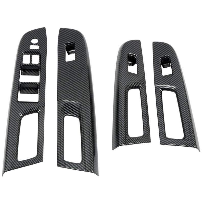 ningqonggongshi Auto Innenraum Tuning Kompatibel mit Subaru für WRX STI 2015 2016 2017 2018 2019 2020 RHD LHD Autotür Fensterheber Schalter Panel Cover Trim Carbon Fiber Interior(RHD) von ningqonggongshi