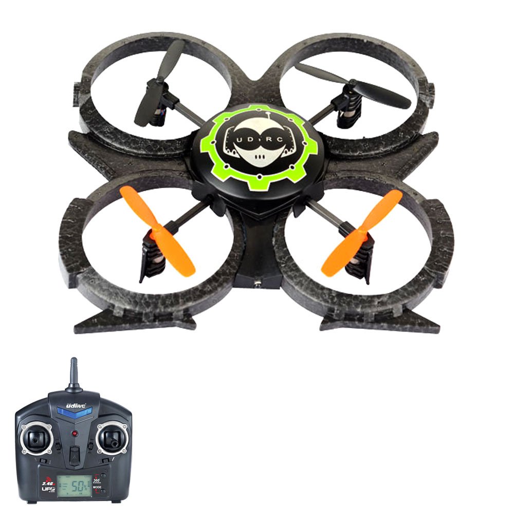 RC ferngesteuerte 4.5 Kanal Drohne mit 3D-Flip Looping Funktion, Quadcopter mit Gyroskop inkl. 2 x Akku und Ersatzteil-Set, Drone mit Propeller-Schutz, Spielzeug Quadrocopter für Kinder und Erwachsene von njoyn