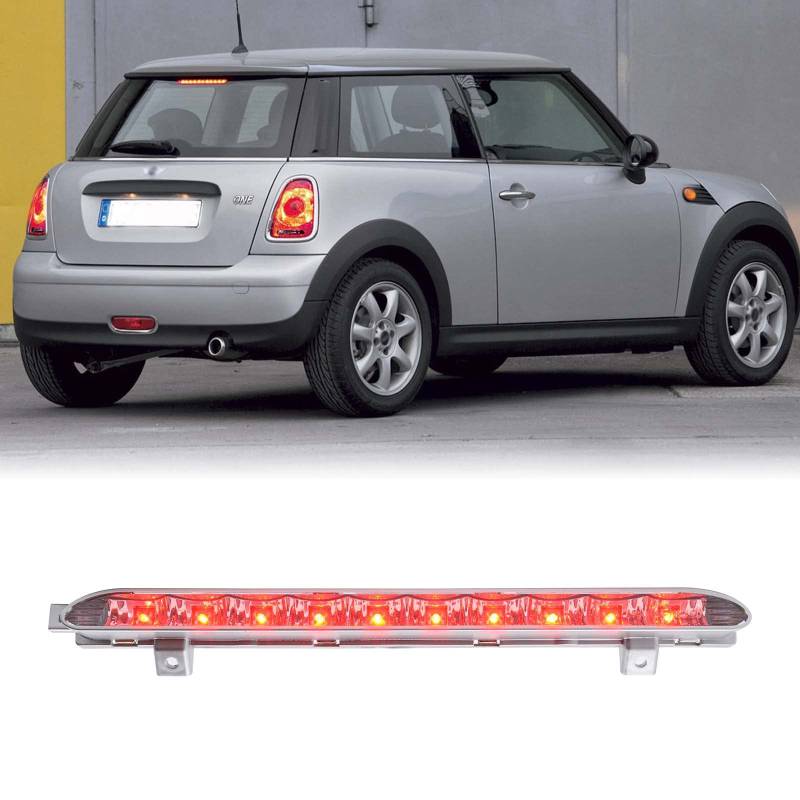 njssjd 1 x klare Linse rote Farbe 3. Bremsleuchte, mittig hohe Halterung, Bremslicht, drittes Licht, kompatibel mit M/ini Cooper R56/R56 LCI 20072013 R60 Countryman 20102016. von njssjd