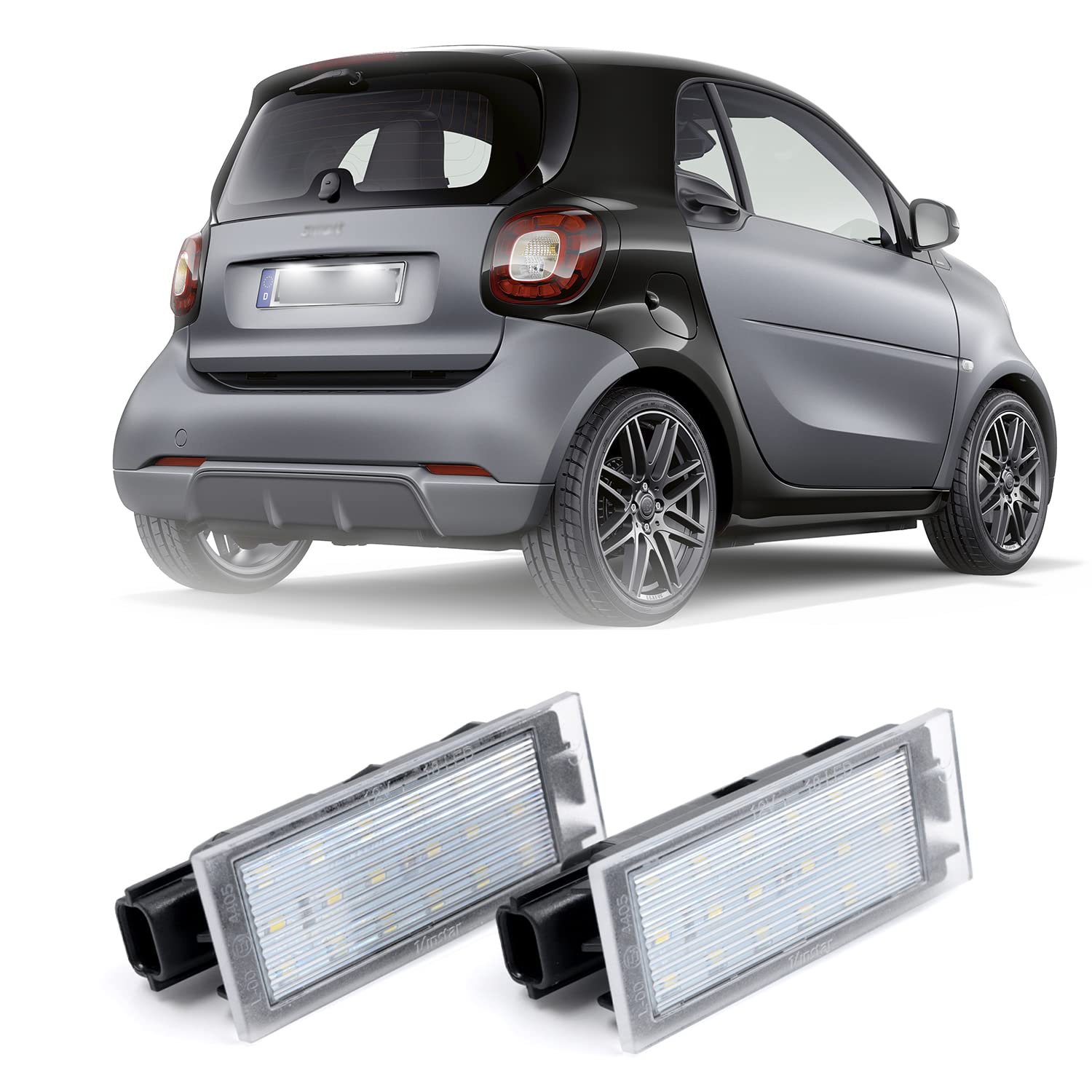 njssjd 2x LED Kennzeichenbeleuchtung für Smart Fortwo Forfour 453 für B/enz Citan W415 - OEM # 4159062300 von njssjd