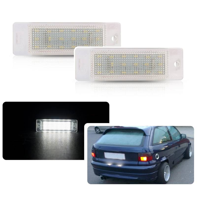 njssjd 2 x LED-Kennzeichenbeleuchtung für Astra F GSI MK3 1992–1998 für Calibra 1989–1997, Auto-Rücklicht, OEM: 1224102, 90241129 von njssjd