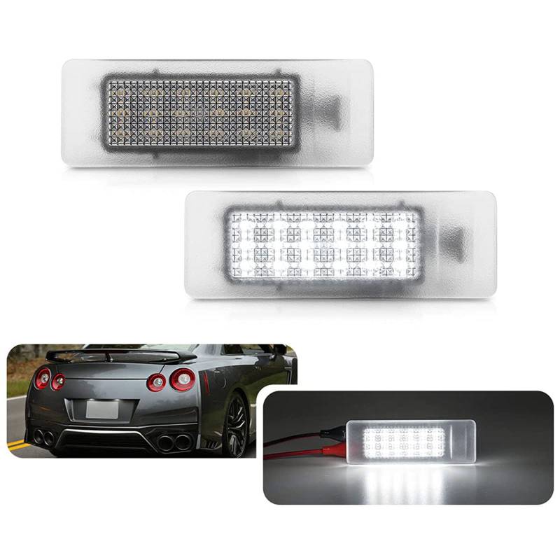 Canbus LED-Kennzeichenbeleuchtung für N/issan GT-R R35 ab 2019 ZE0 2014–2017 Maxima Rogue Sport 6000 K SMD LED Tag-Lampen ersetzen OEM # 265108990C von njssjd