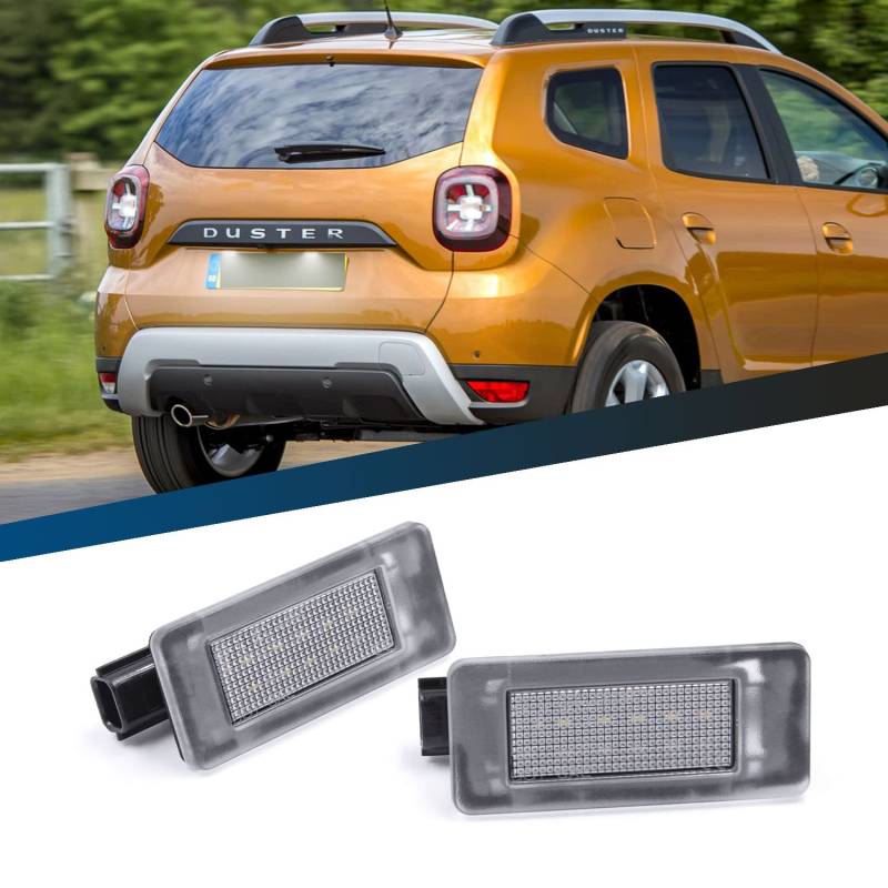 LED-Kennzeichenbeleuchtung für N-issan Altima 2019 2020 Serena C27 ab 2016 Dacia Duster ab 2018 CAN-Bus SMD Xenon Weiß Tag-Lampe OEM 265108990E von njssjd