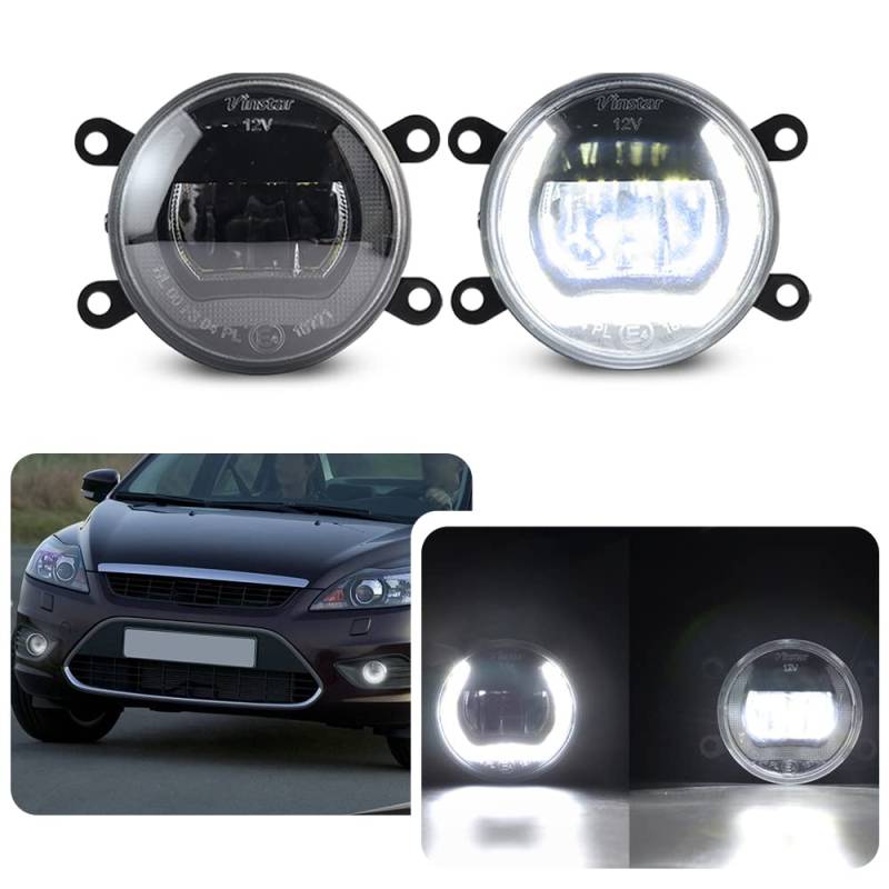 LED Tagfahrlicht Nebelscheinwerfer Ersatz für Ford Focus ST Fiesta ST Explorer Helles Kaltweiß Nebelscheinwerfer DRL Licht Canbus Fehlerfrei von njssjd