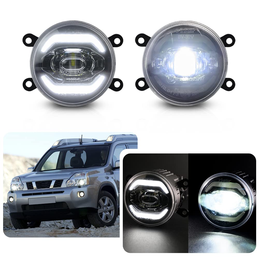 LED Tagfahrlicht Nebelscheinwerfer Ersatz für N/issan X-trail 2007 Xterra 2004-2013 6000K Hellweiß DRL Fahrlicht von njssjd