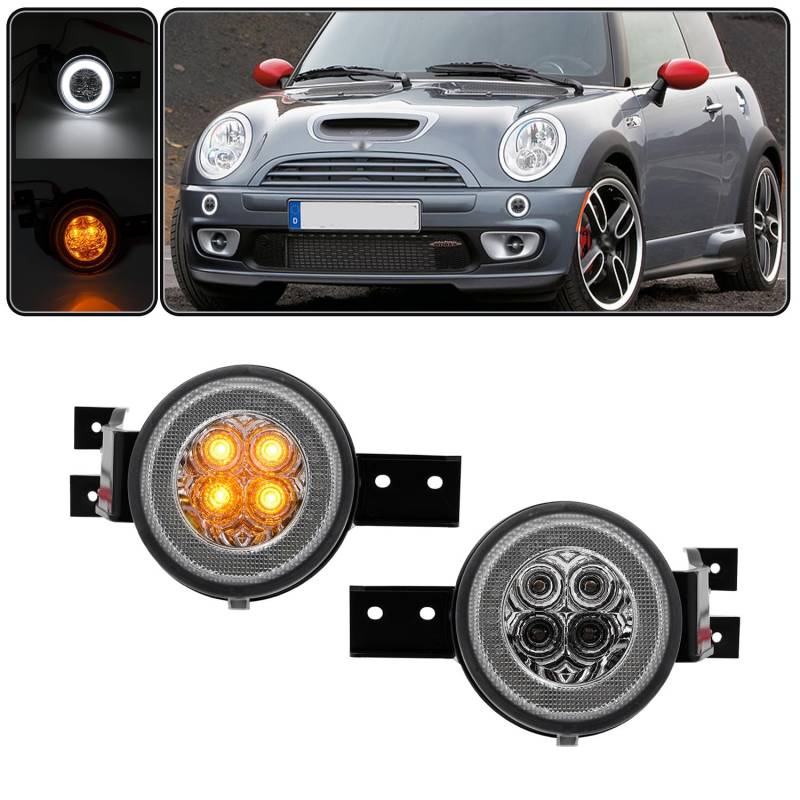 Tagfahrlicht / Blinkerleuchte für 2002–2006 M/ini Cooper R50 R53 Schrägheck 2005–2008 R52 Cabrio 2 Stück klare Gläser von njssjd