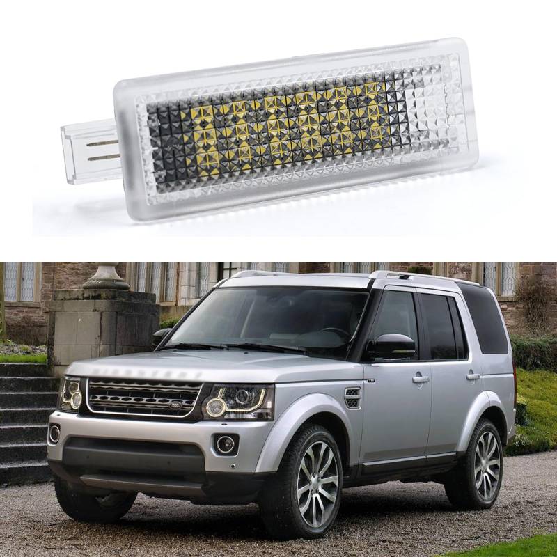 njssjd 1 x LED-Innenbeleuchtung für L.and Rover Freelander, Discovery 3 4, Range R.over L322 L405 Xenon, weiß, Fußraumleuchte, Kofferraum-Türleuchte von njssjd