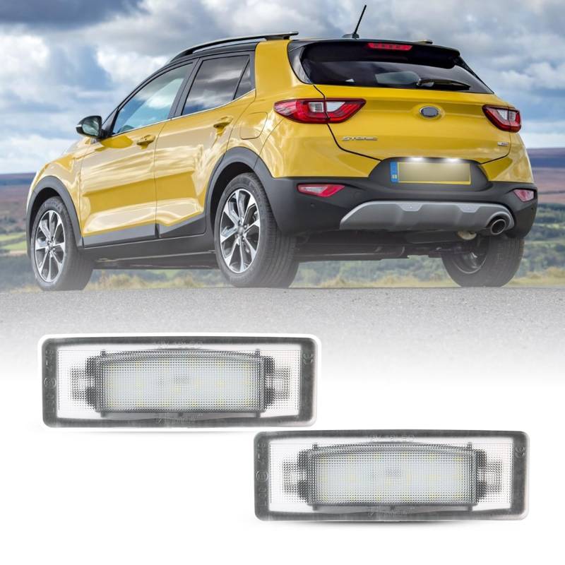 njssjd 2pcs Led Kennzeichenbeleuchtung Kompatibel mit Kia Stonic 2017-up, Kia e-Soul Soul EV 2019- Kennzeichenbeleuchtung Registrationslampe von njssjd