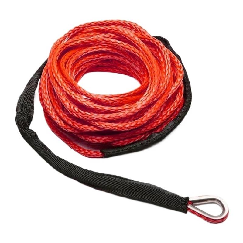 15m 6mm/7mm Abschleppen Winde Kabel Seil String Linie Synthetische Faser 5800lbs/7700lbs/9300lbs(7mmx15m red) von nmbhus
