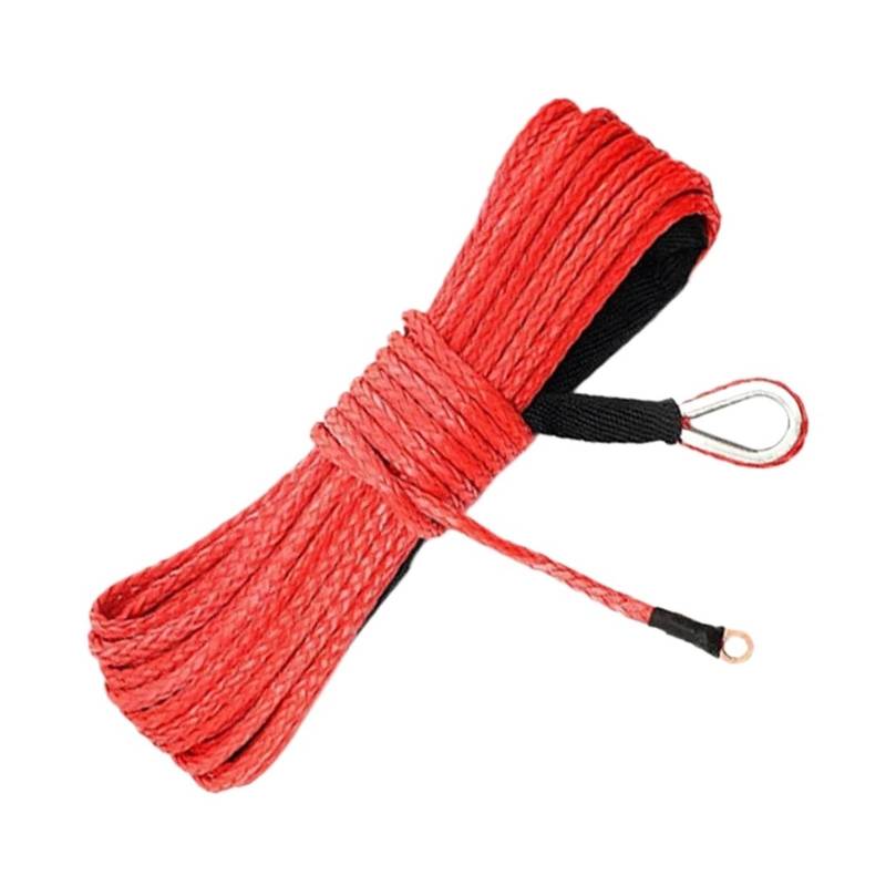 String Line-Kabel 7700LBs Synthetisches Abschleppseil 15M Autowasch-Wartungsschnur Synthetisches Windenseil for ATV UTV Offroad(Red) von nmbhus