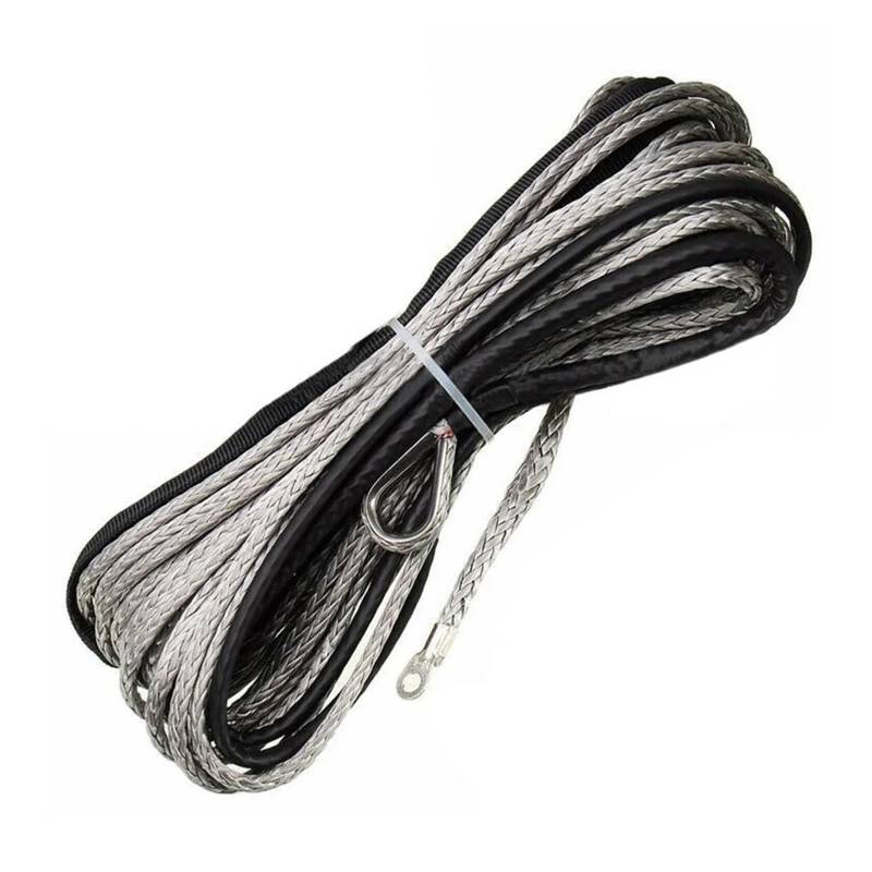 String Line-Kabel 7700LBs Synthetisches Abschleppseil Autowasch-Wartungsschnur Synthetisches Windenseil for 4WD ATV UTV(Dark Grey) von nmbhus