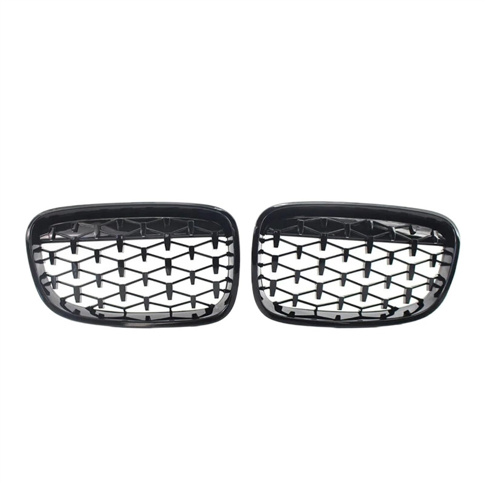 nongyo Auto-Kühlergrill Kompatibel Mit 1er F20 M140i 118d F21 2012 2013 2014 Front Diamonds Style Grille Zubehör Front Kühlergrills Ersetzen(Diamond-Chrome Black) von nongyo