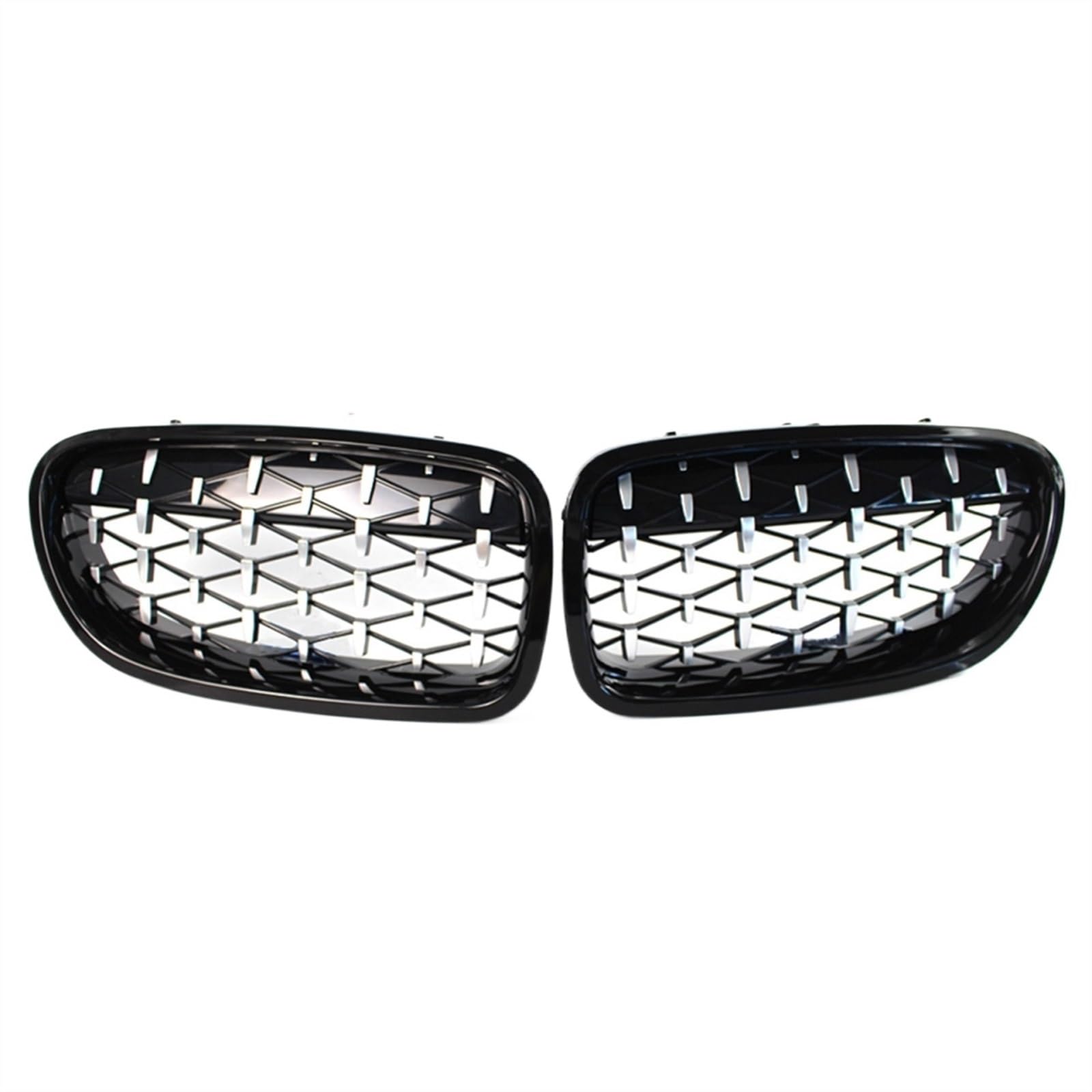 nongyo Auto-Kühlergrill Kompatibel Mit 5er F10 F11 520i 523i 525i 530i 535i 2010 2011 2012 2013 2014 Auto Front Sportgrill Nierengitter Diamantgrill(Blacksilver) von nongyo