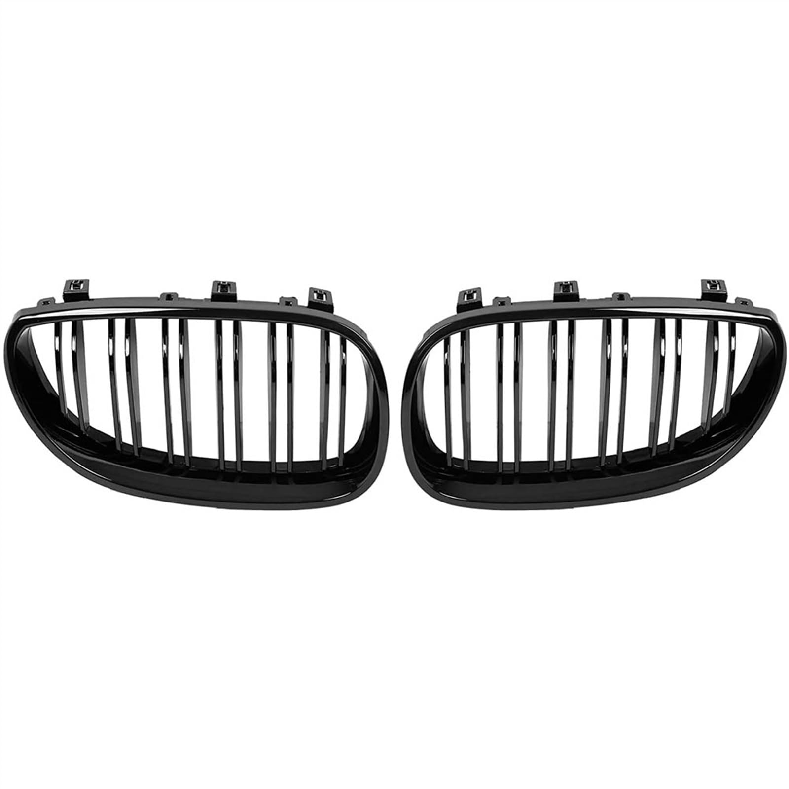 nongyo Auto-Kühlergrill Kompatibel Mit 5er-Reihe Für M5 E60 E61 525i 528i 530i 535i 540i 545i 550i 2004-2009 Auto-Doppellamellen-Frontstoßstangen-Nierengitter von nongyo