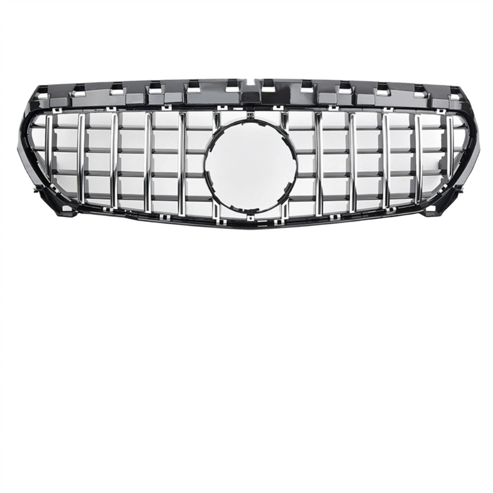 nongyo Auto-Kühlergrill Kompatibel Mit Benz Für CLA C117 W117 2014 2015 2016 2017 2018 2019 Frontstoßstangengrill Frontkühlergrill Einlassgrill Ersatz(Silver) von nongyo