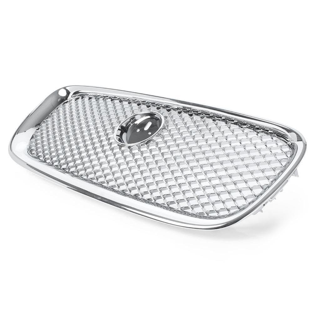 nongyo Auto-Kühlergrill Kompatibel Mit Jaguar Für XF XFR X250 2012 2013 2014 2015 Oberer Zentraler Mesh-Renngrill Autozubehör Stoßstangengitter Fronteinlassgitter(Silver) von nongyo