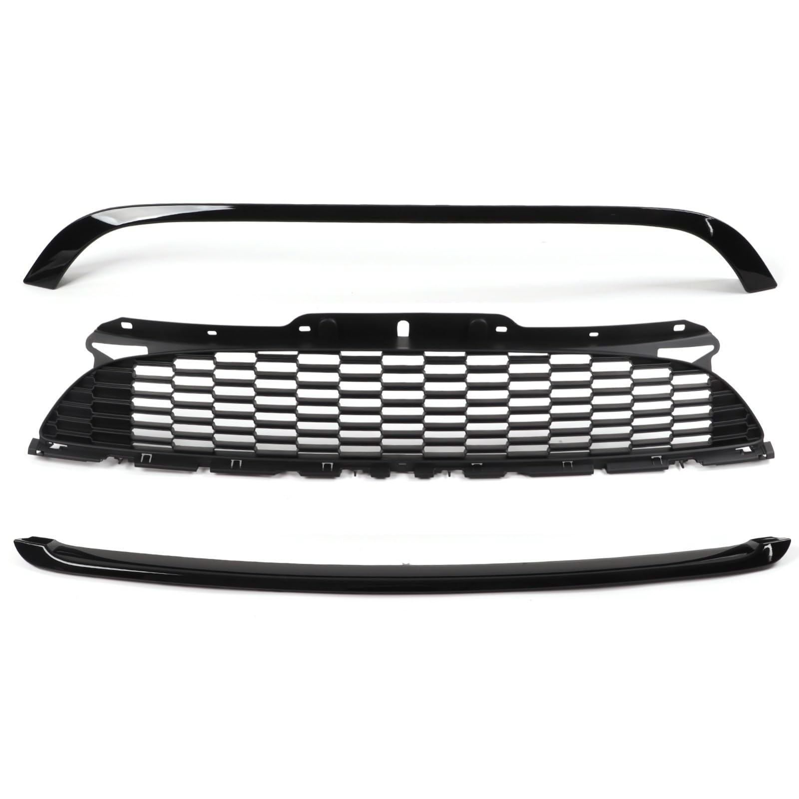 nongyo Auto-Kühlergrill Kompatibel Mit Mini Für Clubman S JCW Für R55 2008-2014 Für R56 2007-2013 Für R57 2009-2013 Fronthauben-Formgitter-Umrandungsabdeckungs-Zierleisten von nongyo