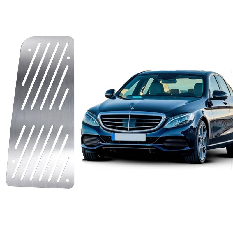 Auto Fußstütze Pedale Kompatibel mit Mercedes C Serie W205 Amg 2014-2018 | Chrom Edelstahl Auto Fußrasten Pedale | Auto Fußablage Pedal Auto Ruhepedal Linkes Fußpedal | Auto Innen Chrom Zubehör von noxx