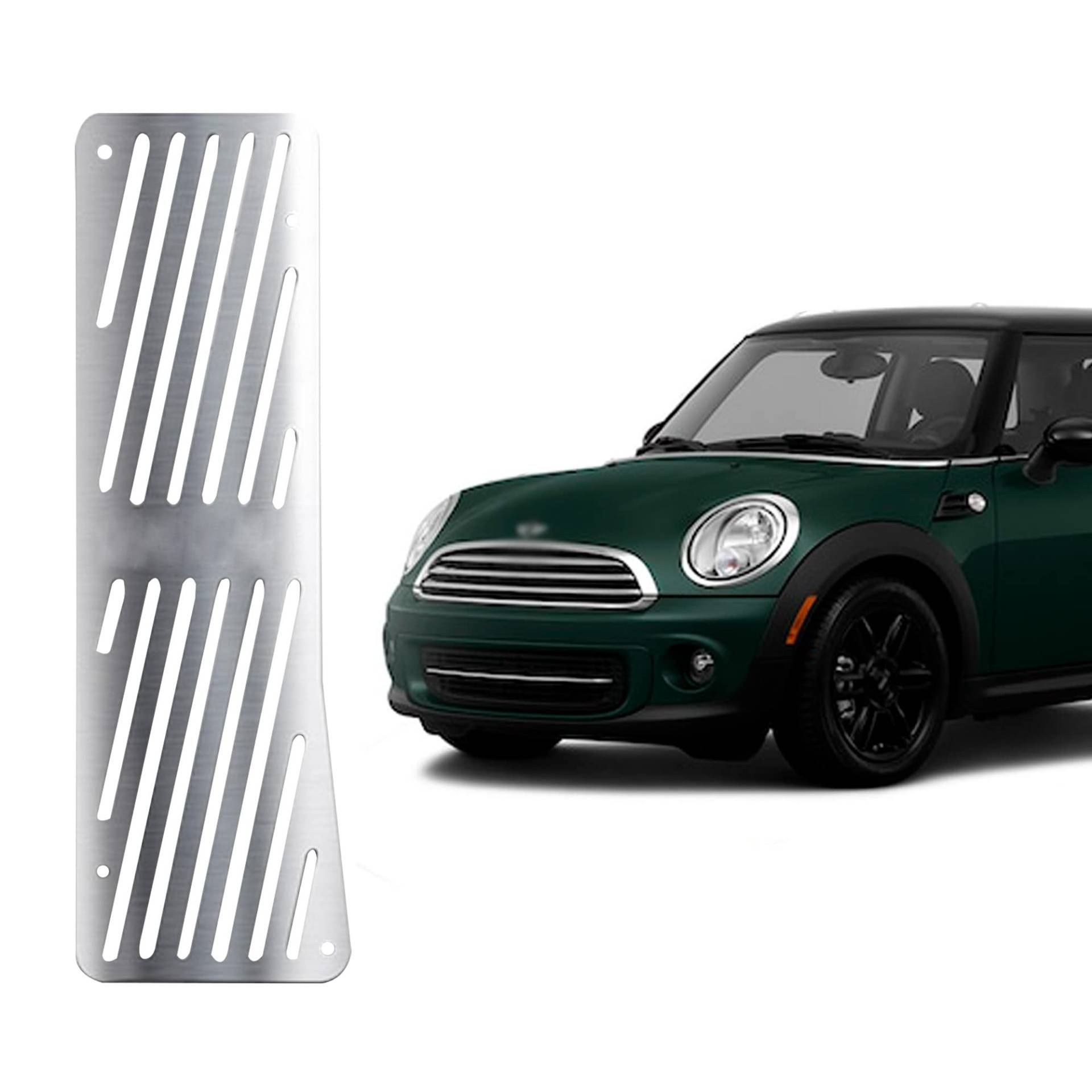 Auto Fußstütze Pedale Kompatibel mit Mini Cooper 2006-2013 | Chrom Edelstahl Auto Fußrasten Pedale | Auto Fußablage Pedal Auto Ruhepedal Linkes Fußpedal | Auto Innen Chrom Zubehör von noxx