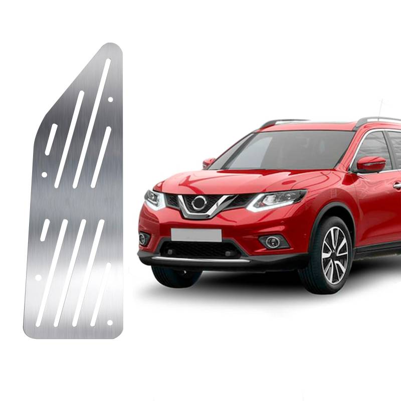 Auto Fußstütze Pedale Kompatibel mit NISSAN Xtrail 2014-2017 | Chrom Edelstahl Auto Fußrasten Pedale | Auto Fußablage Pedal Auto Ruhepedal Linkes Fußpedal | Auto Innen Chrom Zubehör von noxx