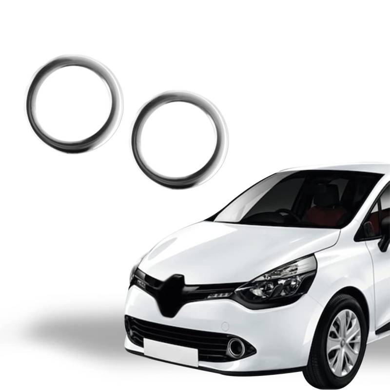 Chrom Auto Zubehör Kompatibel mit Renault Clio 4 (2012-2015, Nebelscheinwerfer Rahmen) von noxx