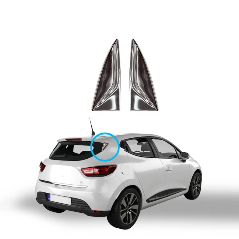 Chrom Auto Zubehör Kompatibel mit Renault Clio 4 (2012-2018, Fensterleisten) von noxx