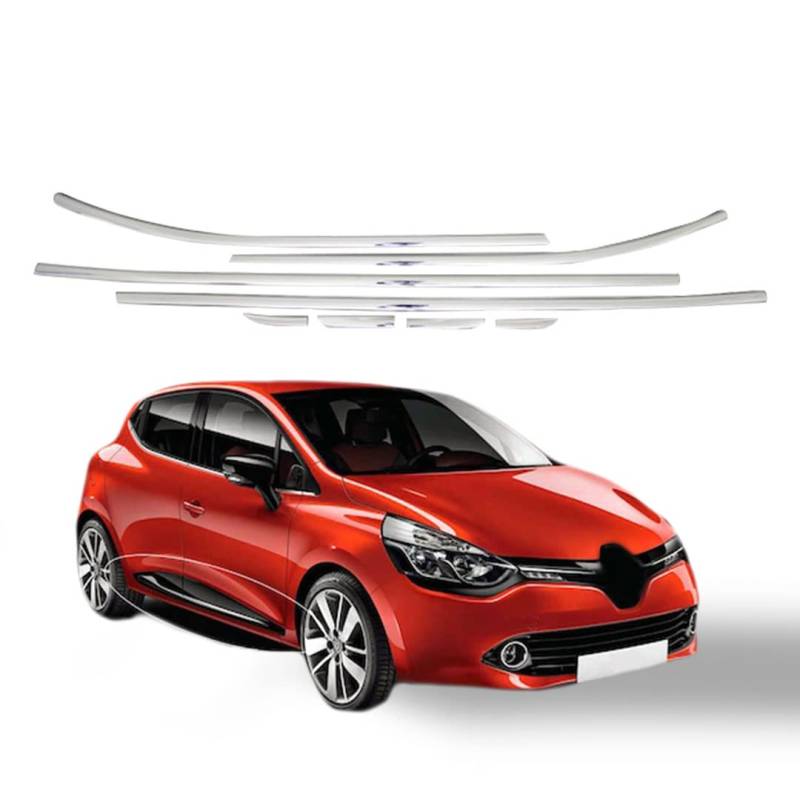 Chrom Auto Zubehör Kompatibel mit Renault Clio 4 (2012-2021 KLW, Fensterleisten) von noxx