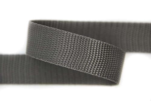 30mm | 5m Gurtband | Farbauswahl I 100% Polypropylen (grau, 15mm) von nts Nähtechnik