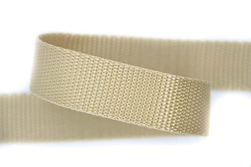 30mm | 5m Gurtband | Farbauswahl I 100% Polypropylen (beige, 15mm) von nts Nähtechnik