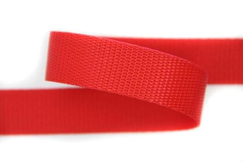 30mm | 5m Gurtband | Farbauswahl I 100% Polypropylen (rot, 20mm) von nts Nähtechnik