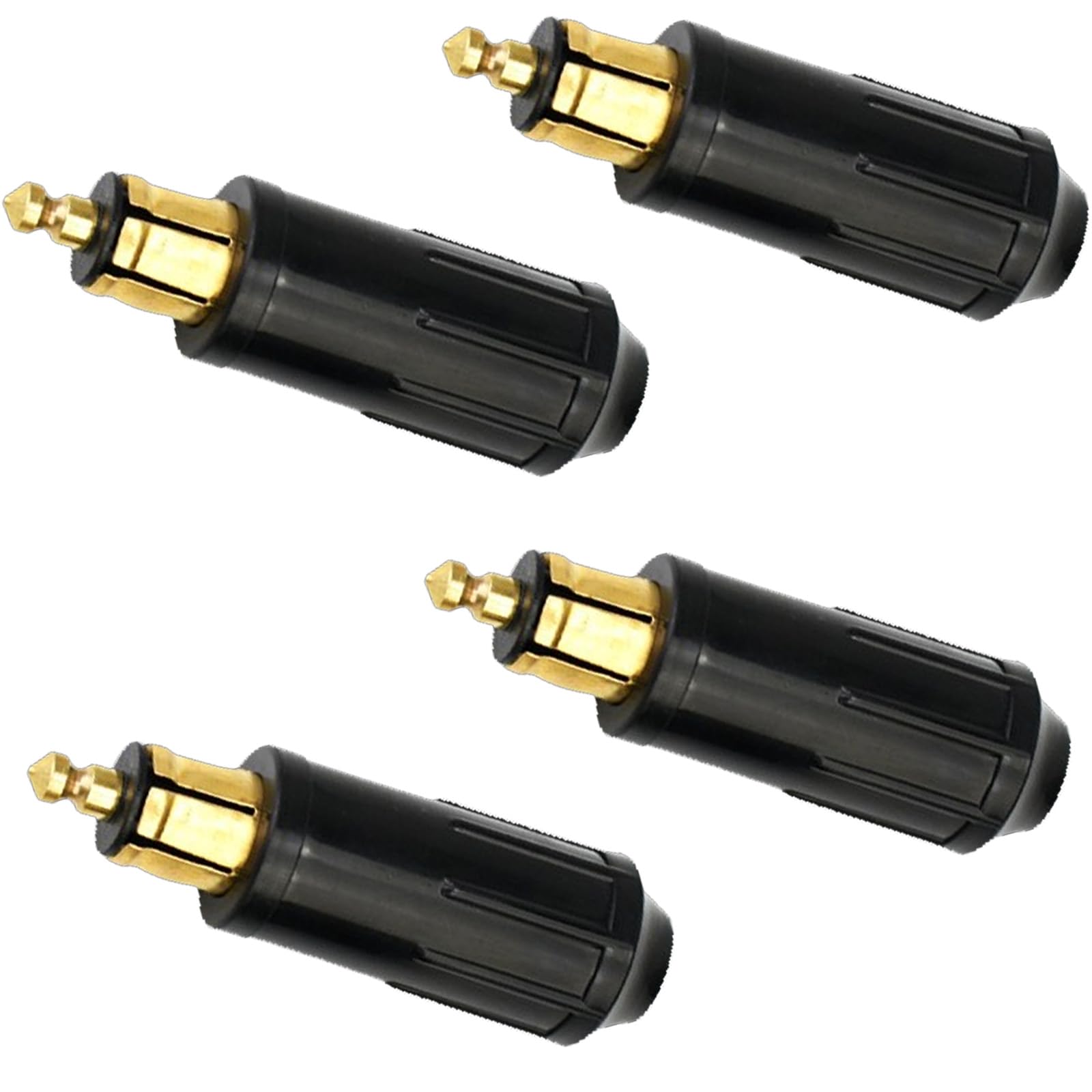 4 PCS DIN-Stecker, Zigarettenanzünder Stecker Europäischer Standard 12V DIN-Zigarettenanzünder-Adapter, kompatibel, DIN-Reparaturstecker mit Motorrädern von nuluxi