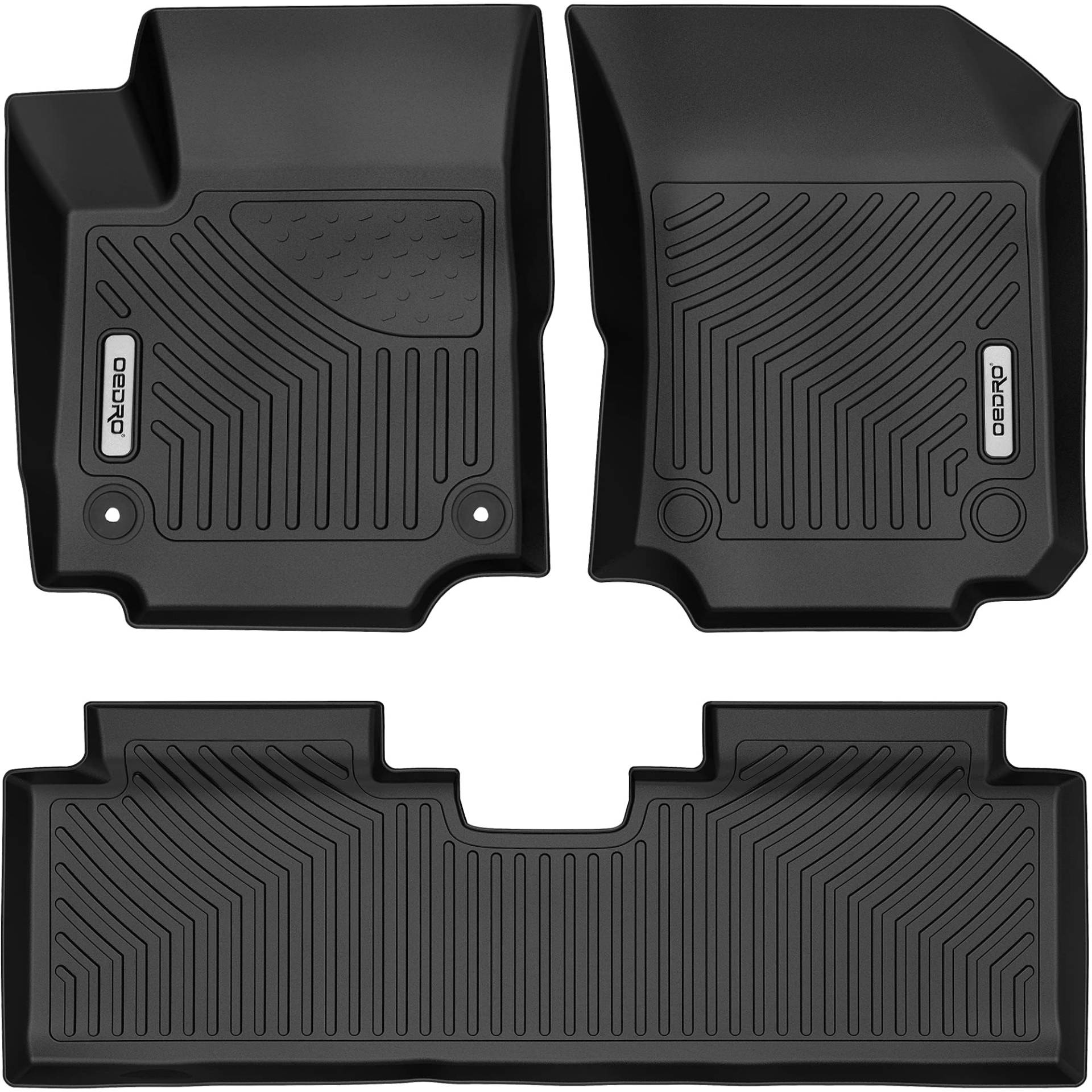 OEDRO Fußmatten passend für Chevrolet Equinox/GMC Terrain, TPE Allwetter-Bodeneinlagen, inklusive 1. und 2. Reihe: vorne, hinten, komplettes Set, Schwarz von oEdRo