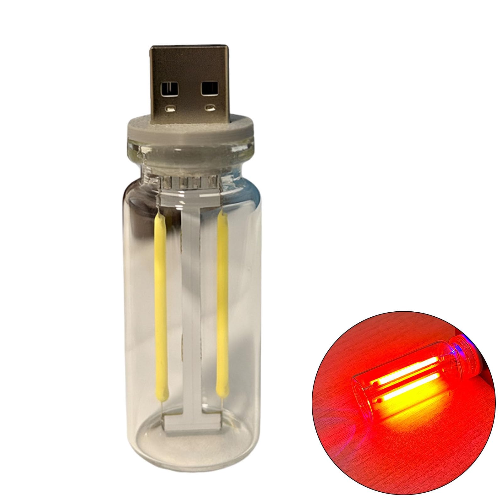 ohfruit Retro Auto Lampen USB LED Auto Innenraum Atmosphäre Lichter USB Automotive Innenraum LED Lampe Mini Fahrzeug Innenraum LED Licht für Auto Schlafzimmer Flur Rot von ohfruit