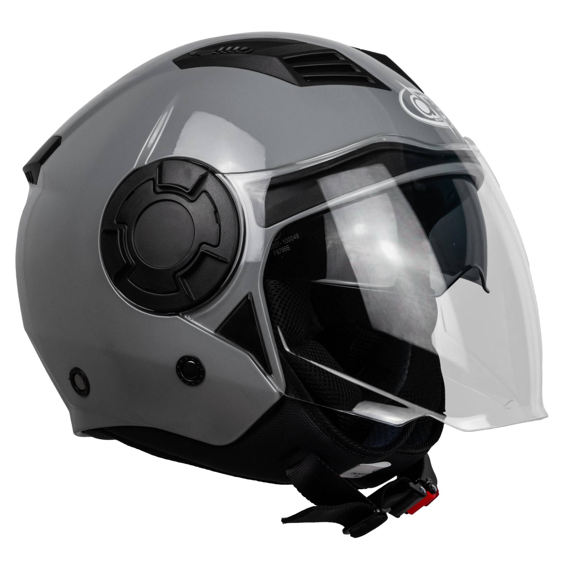 one By Camamoto | Alfa 2.0 Jet/Demi-Jet-Helm für Motorräder und Motorroller, Nardo Grey Glossy, Doppelvisier, ECE R22-06 zugelassen, Größe S (55-56 cm) von one