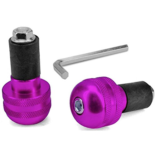 one by Camamoto 77300017 Set mit Gegengewichten aus Aluminium, violett, "weich", kompatibel mit Lenkern, Durchmesser 22 mm von one