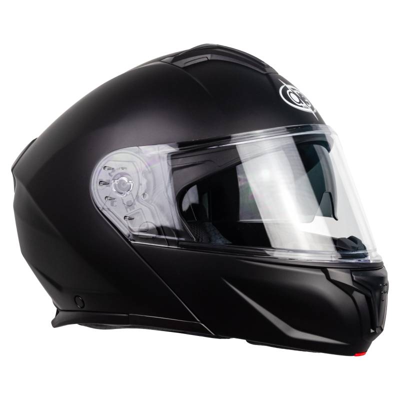 one by Camamoto | Urban Scooter- und Motorradhelm, Mattschwarz, Doppelvisier, herausnehmbare Innenausstattung, ECE R22-06-Zulassung, Größe M (57-58 cm) von one