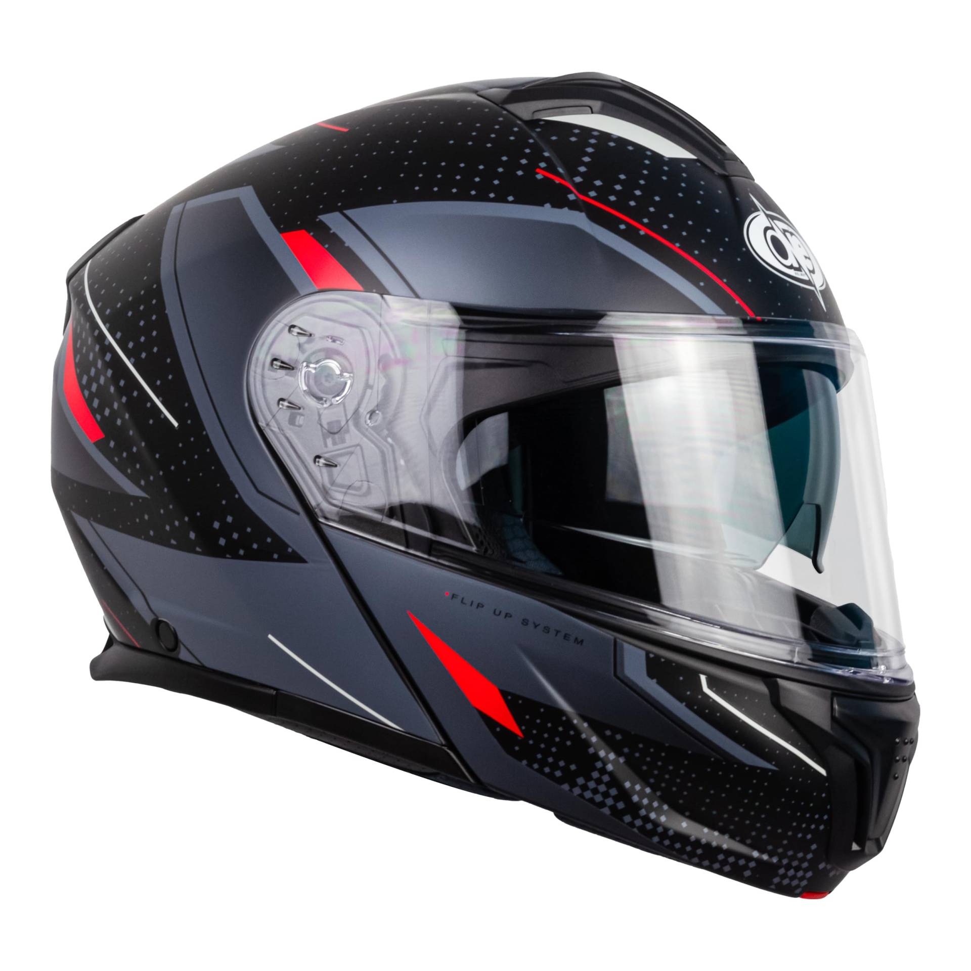 one by Camamoto | Urban Scooter- und Motorradhelm, Schwarz - Rot, Doppelvisier, herausnehmbare Innenausstattung, ECE R22-06-Zulassung, Größe S (55-56 cm) von one