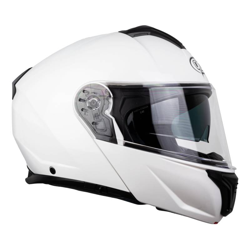 one by Camamoto | Urban Scooter- und Motorradhelm, glänzendes Weiß, Doppelvisier, herausnehmbare Innenausstattung, ECE R22-06-Zulassung, Größe L (59 cm) von one