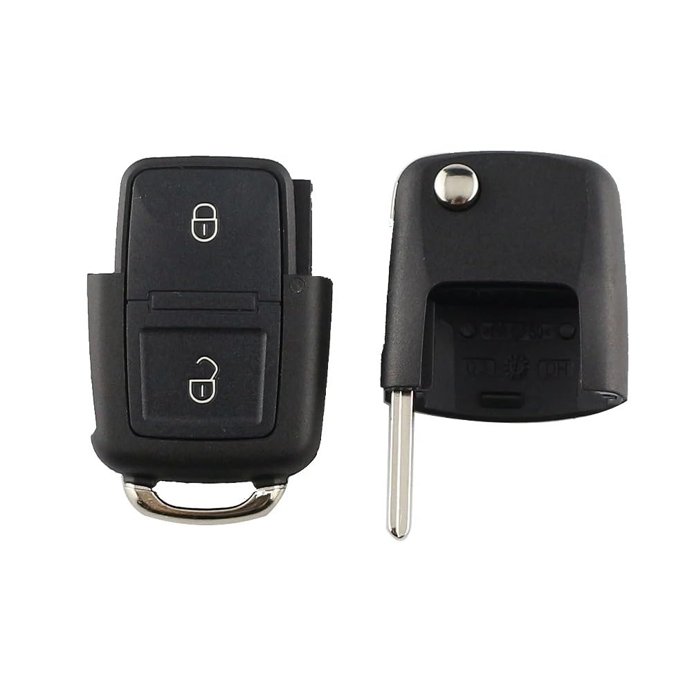 2-Tasten-Fernbedienung Flip Folding Car Key Shell Taste Punto autoschlüssel gehäuse funkschlüssel Ersatz für Volkswagen VW Jetta Golf Passat Beetle Skoda Seat B5/B6 Polo von onetop1