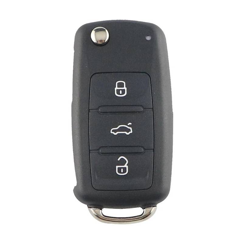 3-Knopf-Falt-Fernbedienung Taste Punto Autoschlüsselschale gehäuse funkschlüssel Auto Key Fob für VW Polo Golf MK6 Touareg 202AD 202H 202Q Autozubehör von onetop1