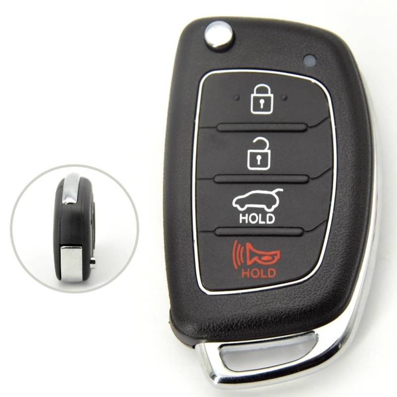 4 Knopf autoschlüssel gehäuse funkschlüssel schlüssel Punto Taste Smart Remote Key Shell Case Fob für Für Hyundai Sonata 2017 Ix35 Santa Fe i30 i20 Ix45 Autozubehör von onetop1