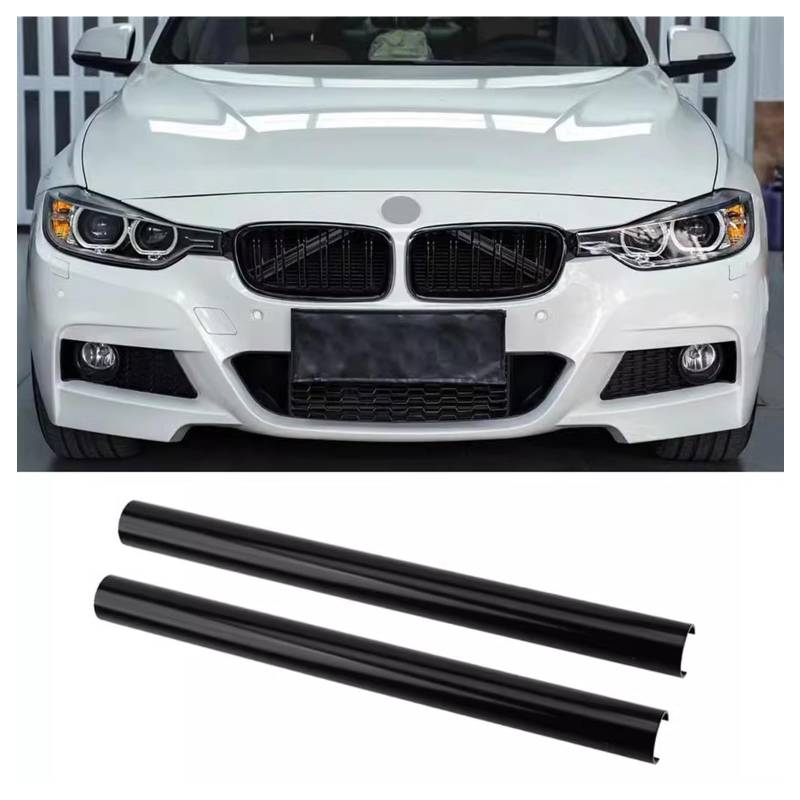 ontto Auto Frontgrill Einsatz Streifen Kühlergrill Einsätze Zierleiste Passt für BMW 2er 5er 6er 7er X1 X2 F10 F11 F12 F13 F01 F02 F03 F04 F07 F39 F45 Auto Grilleinsatz Kühlergrill Streifen-Schwarz von ontto