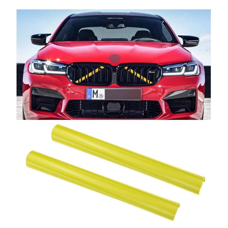 ontto Auto Frontgrill Einsatz Streifen Kühlergrill Einsätze Zierleiste Passt für BMW 2er 5er 6er 7er X1 X2 F10 F11 F12 F13 F01 F02 F03 F04 F07 F39 F45 F46 Auto Grilleinsatz Kühlergrill Streifen-Gelb von ontto