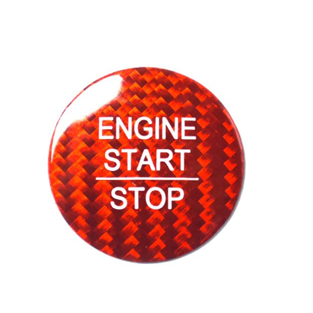 ontto Auto Start Stop Engine Knopf Abdeckung Aufkleber?für Honda CRV Accord Civic Avancier URV Jade Odyssey Fit XRV Kohlefaser Zündknopf Schalter Taste Ersetzen Dekoration Trim Aufkleber -Rot von ontto